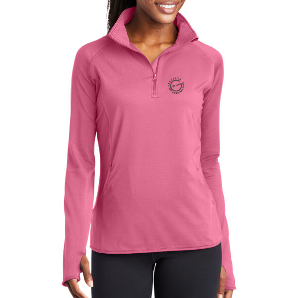 EMB_B - Ladies Sport Wick ® Stretch 1/4 Zip Pullover Thumbnail